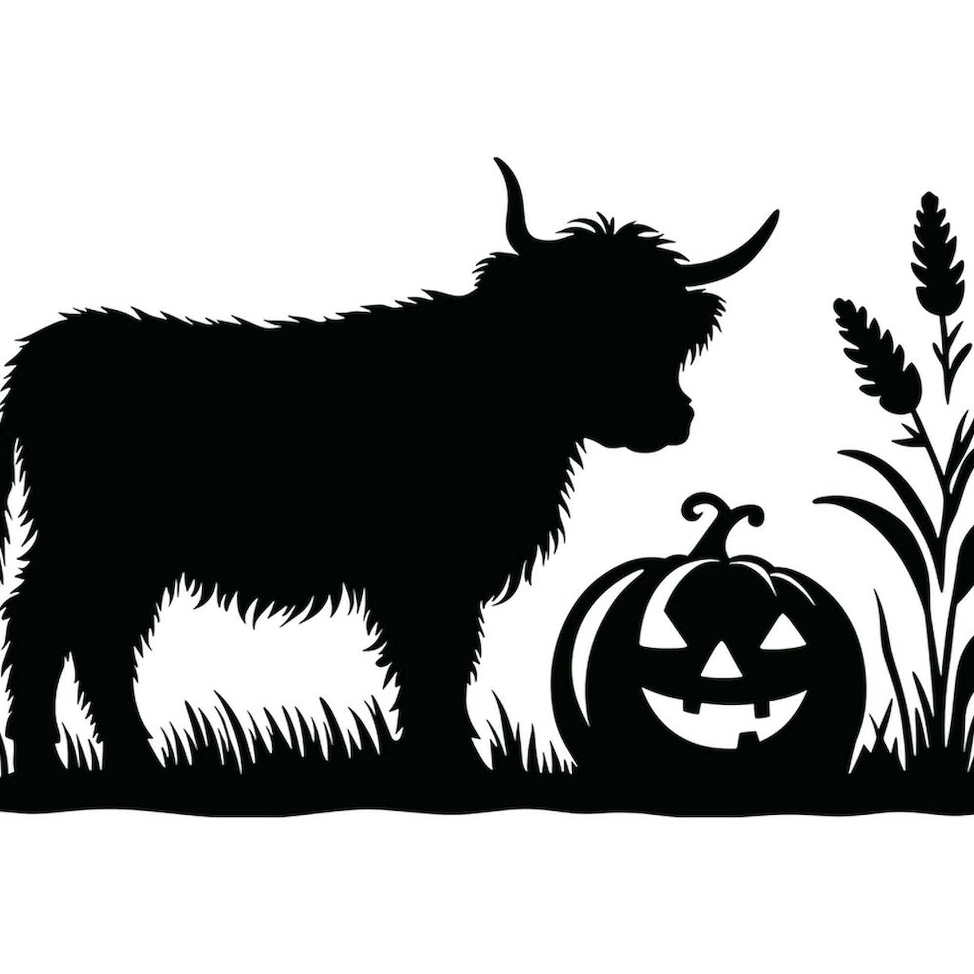 CafePress Highland Cow With Pumpkin 4