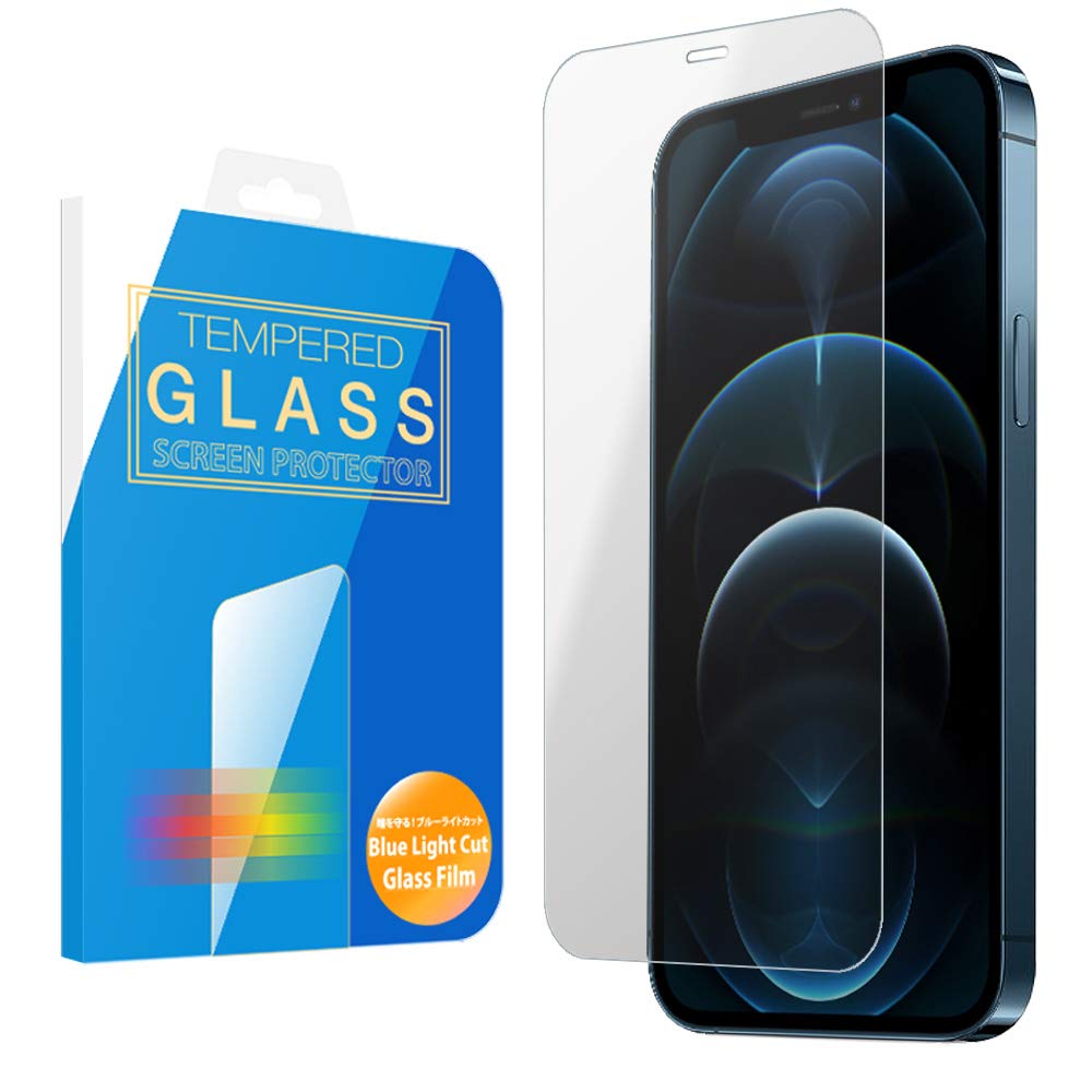 Amazon | MS factory iPhone12 Pro Max 用 ガラスフィルム ブルー