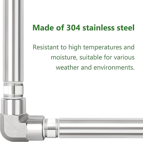 Miniatura 271 de TAISHER 2 accesorios de tubería de acero inoxidable, 1/2 "NPT x 1/2" NPT macho roscado, tubo fundido de pezón de 6 pulgadas de longitud 1.969 in