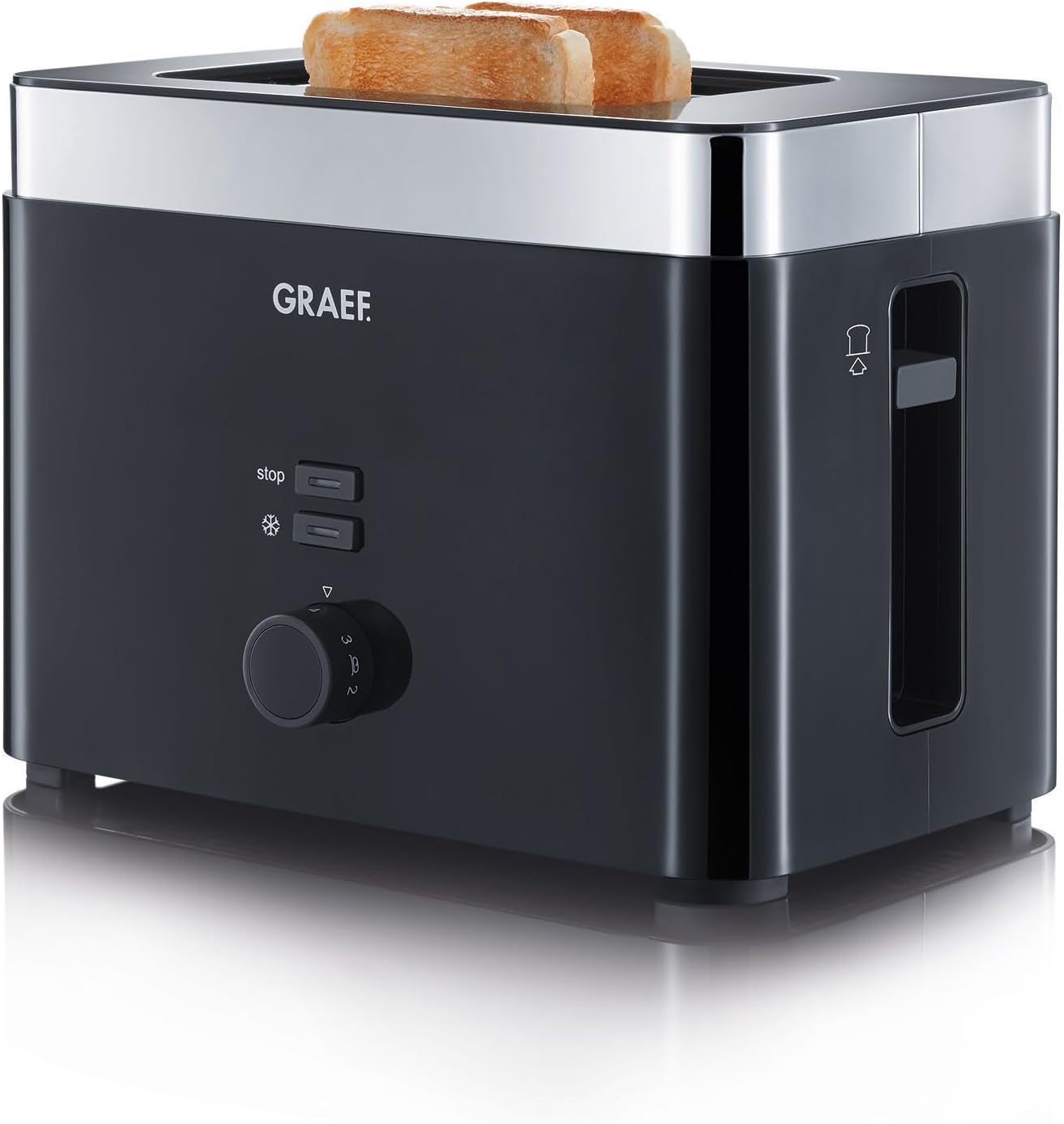 Krups KH442D Control Line Premium Toaster Edelstahl 2 kurze Schlitze für 2 Scheiben