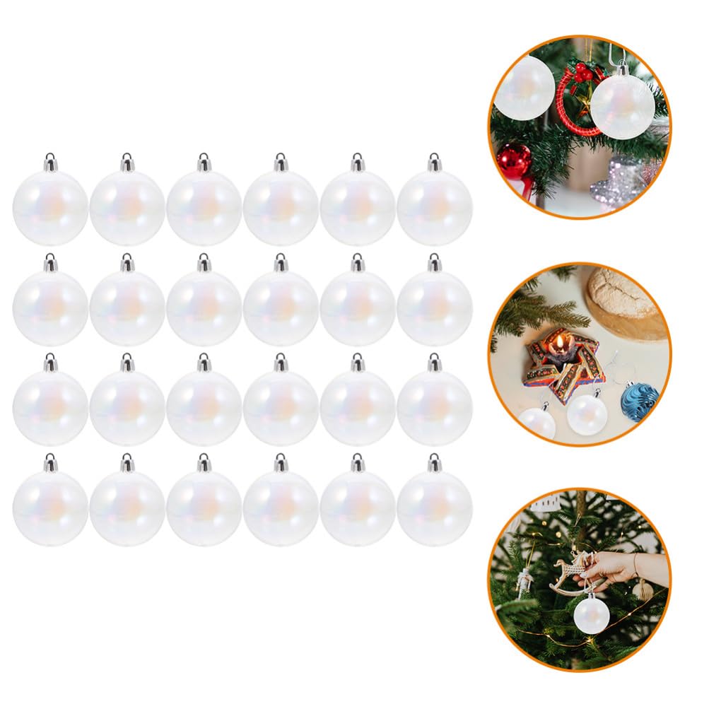 MAGICLULU 24pezzi Palline di Natale Decorative Infrangibili Palle di Plastica Leggera per Albero di Natale Stufa Porta Finestra Feste e Progetti Fai da Te