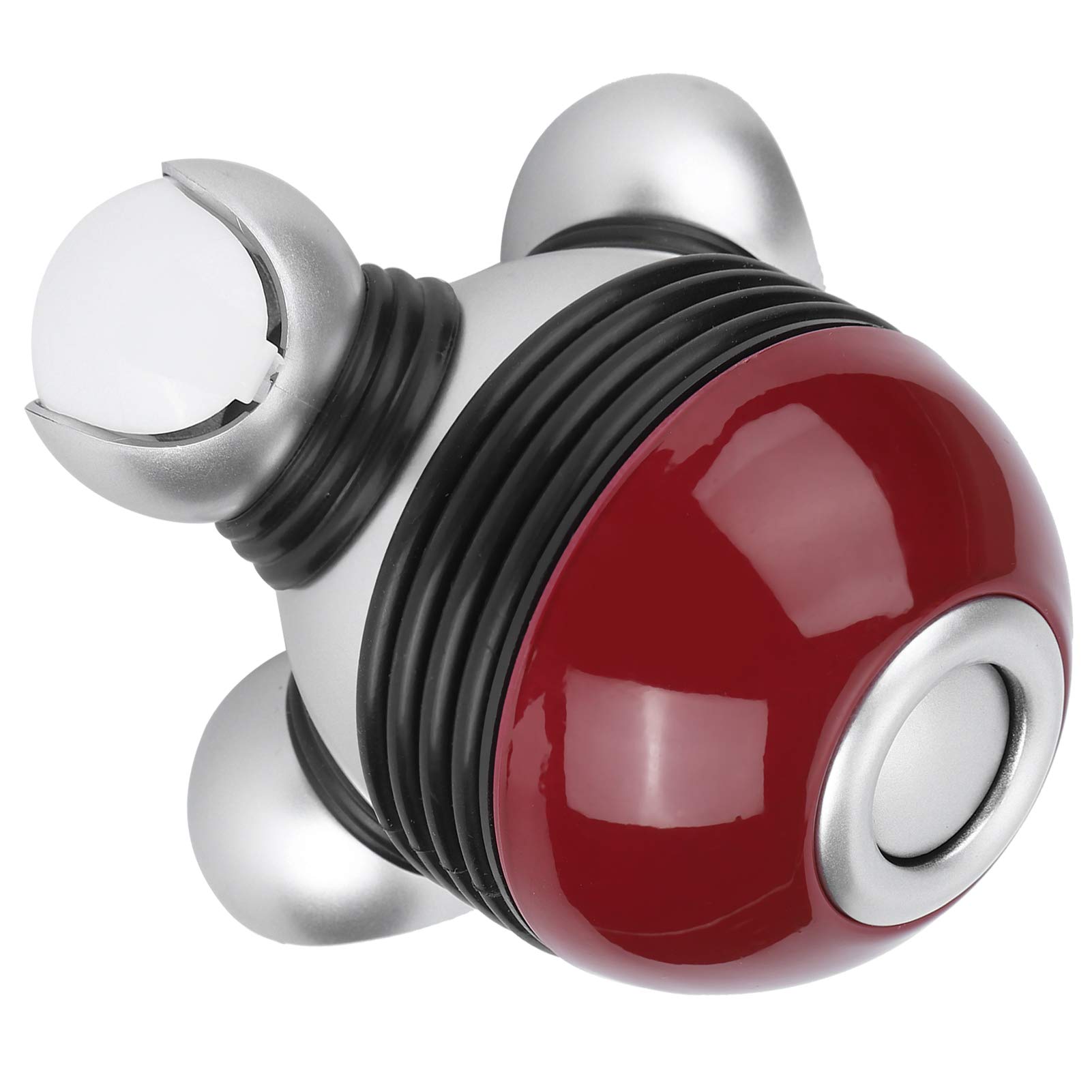 Mini-masażer do ciała Przenośny masażer ręczny wibracyjny masażer ciała z świetlnym diodami LED do łagodzenia bólu głowy, szyi i nóg (czerwony)