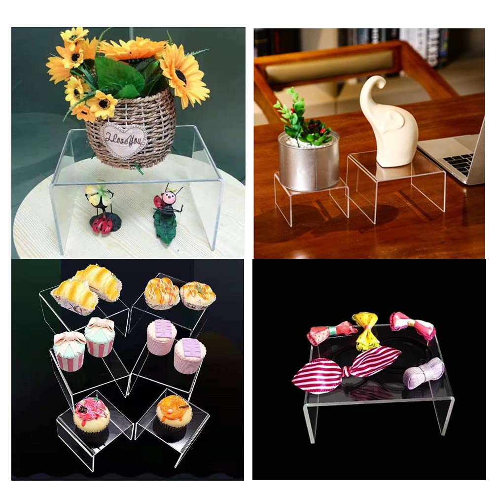 Alzate Display Acrilico Loopunk - 6 Pezzi, Trasparenti, Per Gioielli, Dolci, Vetrine - Foto 4