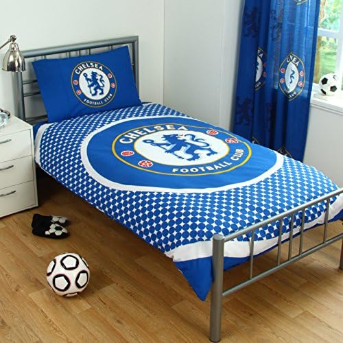 Official Chelsea FC Football Sports Single Reversible Bullseye Duvet Set Bedding Boys Girls Bedroom