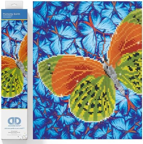 DIAMOND DOTZ Starter DDS Pittura, Kit per Principianti, Tela plastica Cera Resina, Fiocco di Neve, 7.6 x 7.6cm