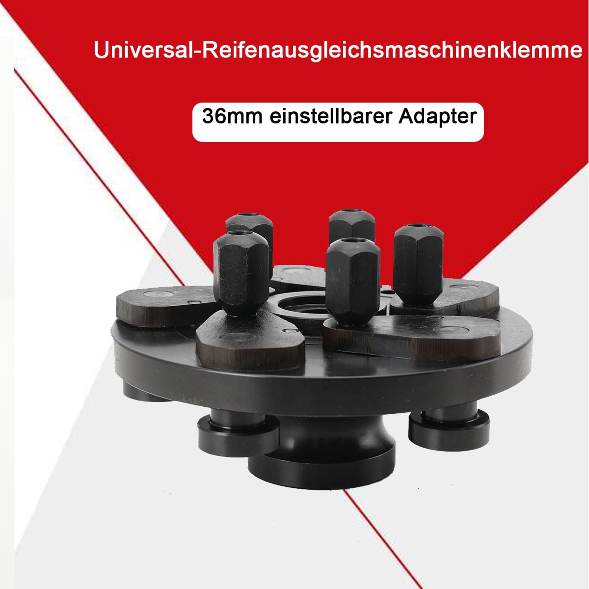 Adaptateur Universel pour Jantes pour équilibreuse de pneus 36mm,Auto Moto Pneu Roue 5 Lug Balancer Adaptateur Universal Plaque à Bride