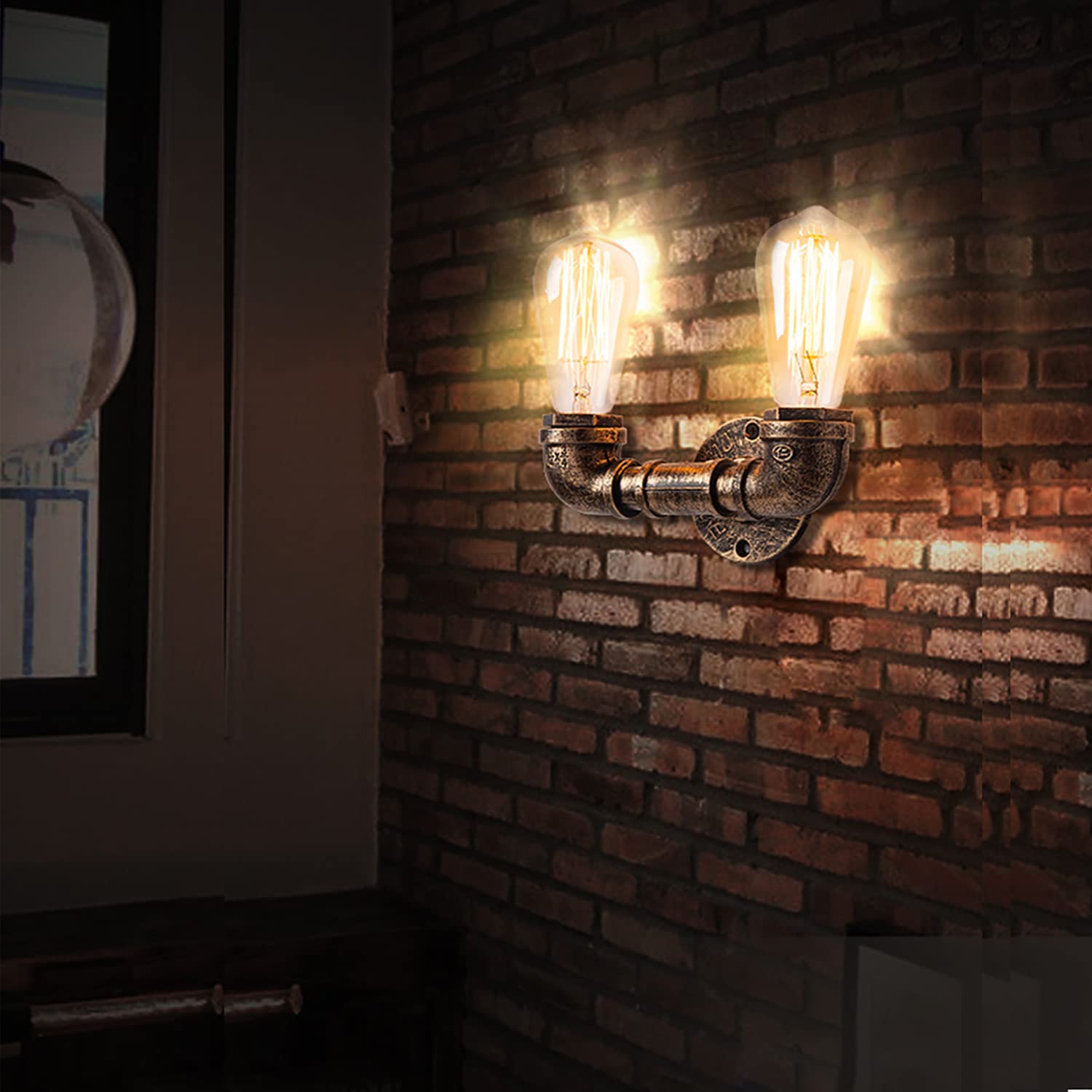 Lampada Da Parete Industriale Retrò In Legno • Illuminazione Italia - Foto 12