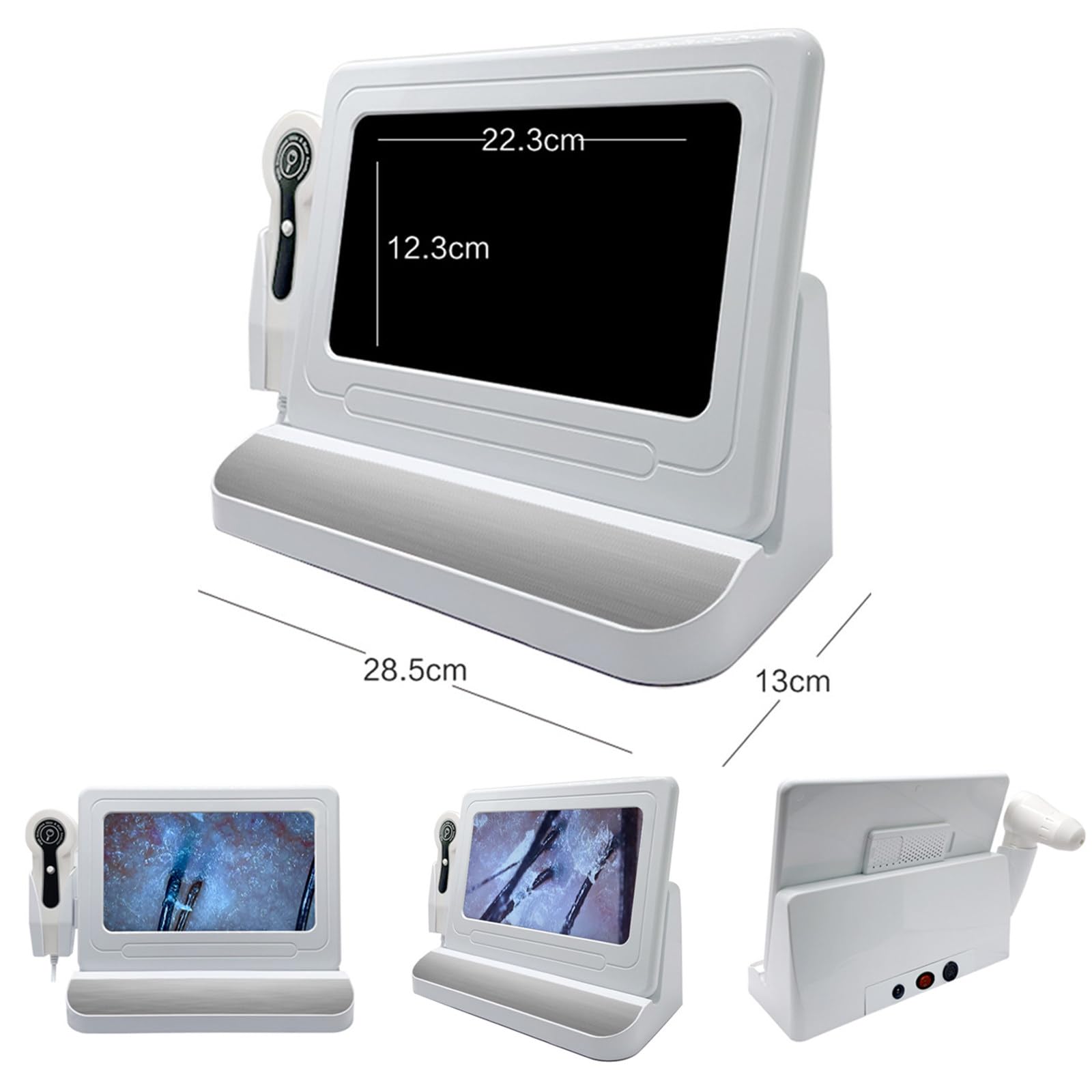 Hauthaaranalysator, 27,9 cm HD LCD Sn 50X/200X Lupe, professionelles Analysegerät, All-in-One-Gerät, Follikelanalysator, Detektor für den Heimsalon, d (d)