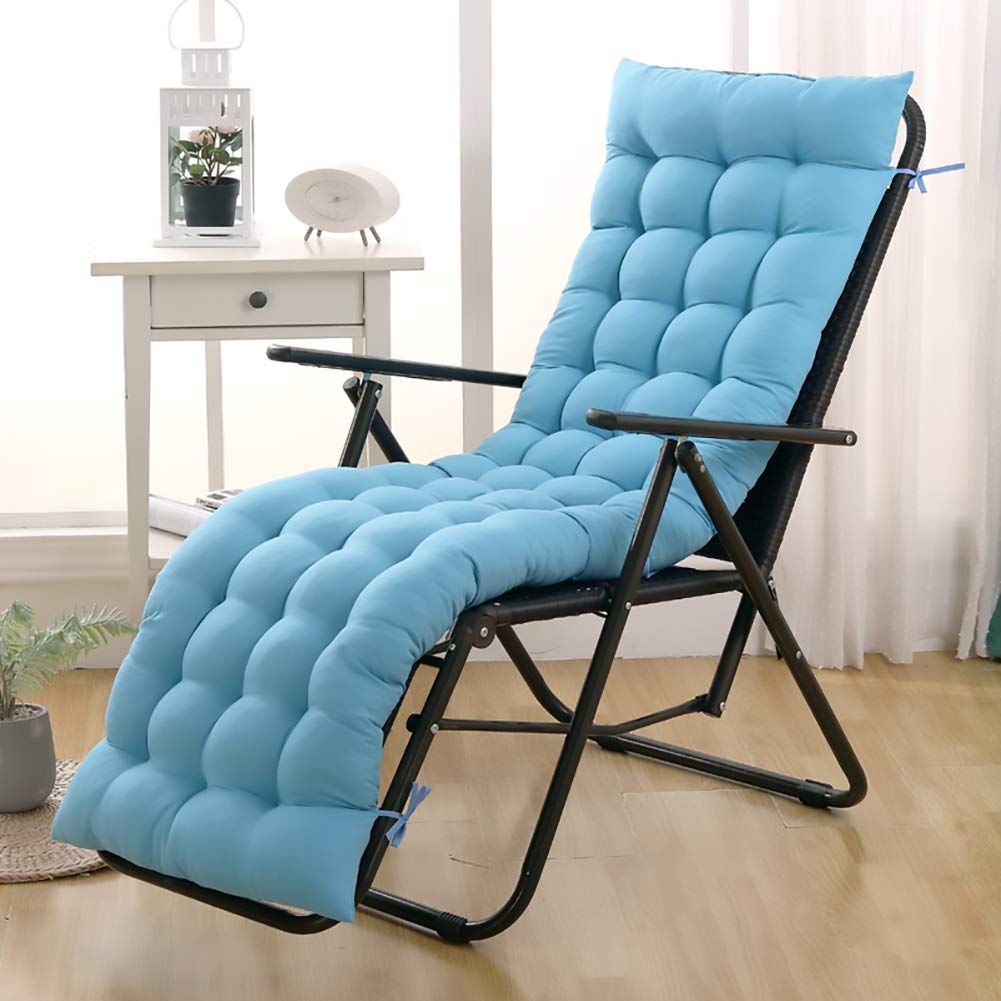Matelas de jardin pour enfant et grand coussin de chaise bleu pour l'extérieur