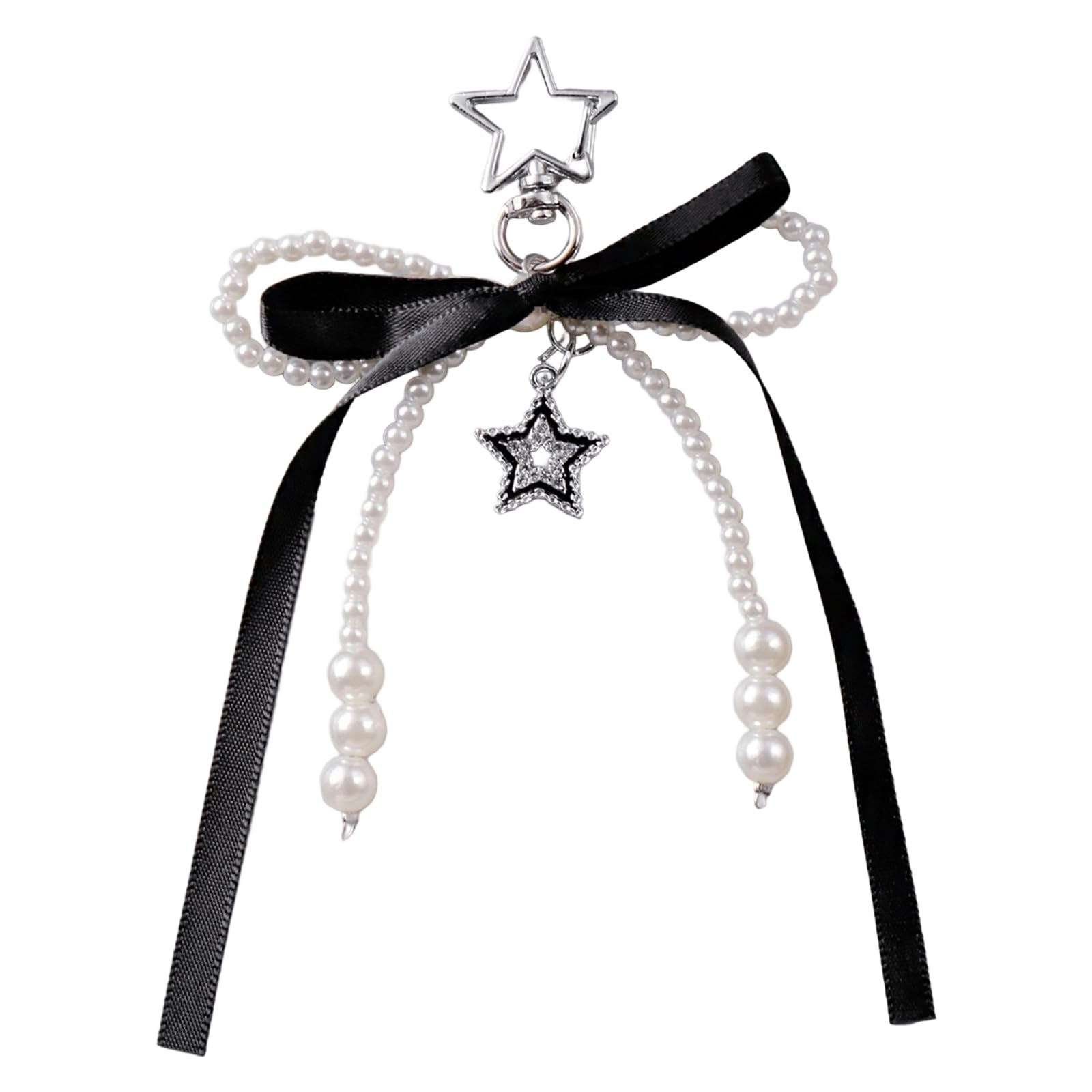 CAZSTYK Creative Bag Charm Aesthetic Keychain Charm Fashion Handbag Pendant Ornaments Bows Keyrings Star Keyholders Star Keychain