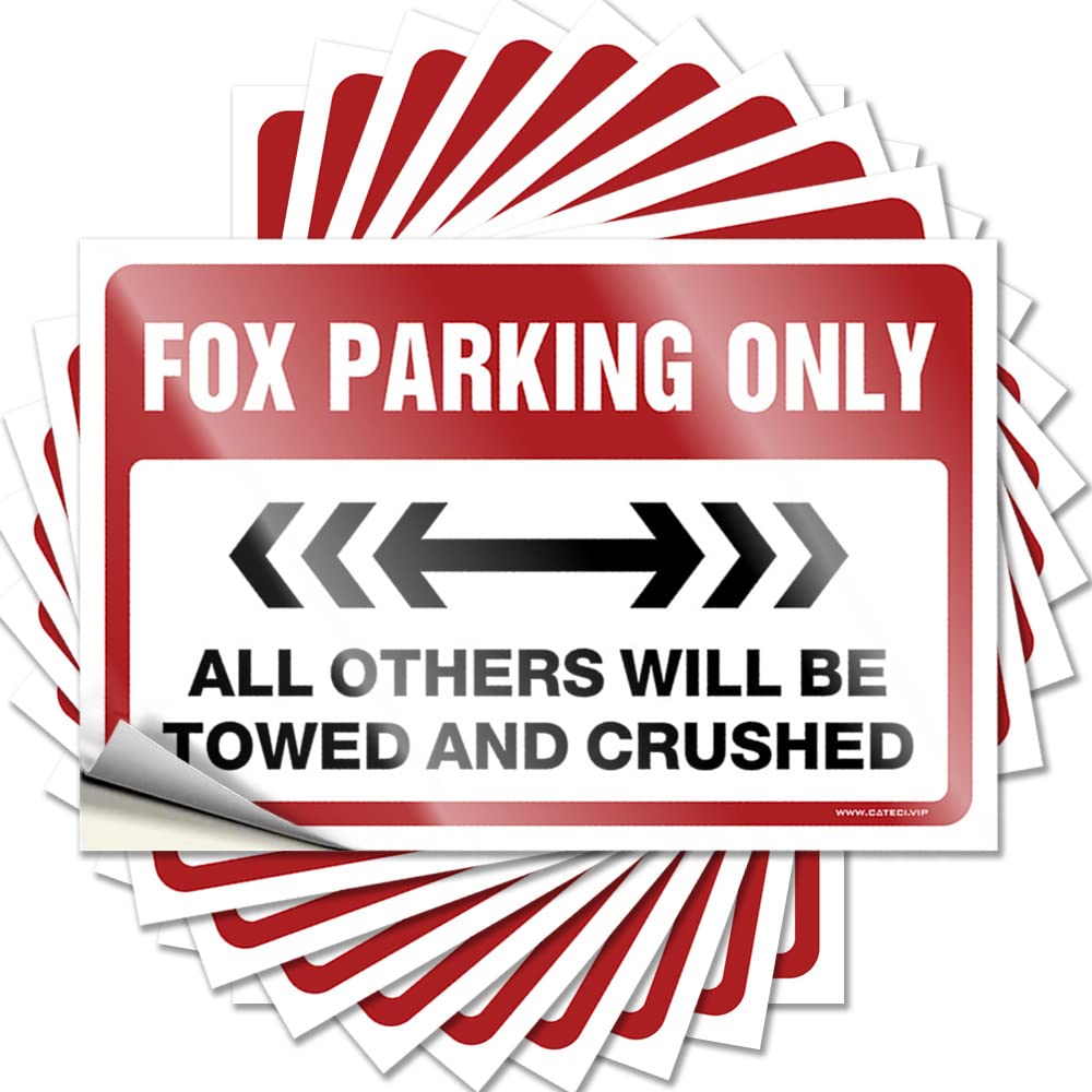 Fox Parking Only Scented Men Decor - Decal Accessories Removable Vinyl Decal(6X9CM)