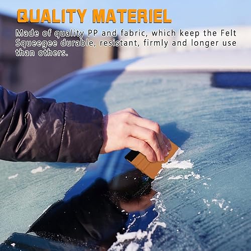 Miniatura 6 de Jsorum Escobilla de fieltro de plástico, escobilla de fieltro para vinilo, herramienta aplicadora de vinilo de 4 pulgadas para envoltura de vinilo