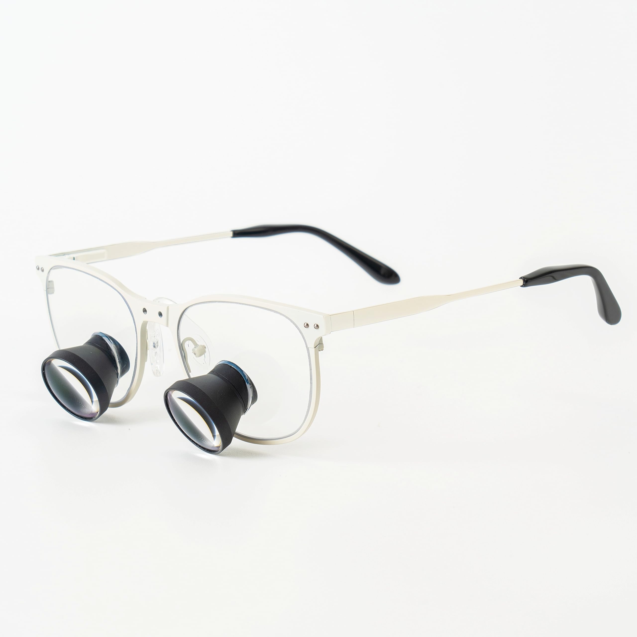 2.5X 3X 3.5X Optional Songzi Optics White Titanium Frame TTL Dental Loupes Through The Lens Surgical Loupes Customized (Magnification:2.5X, Customized Near PD)