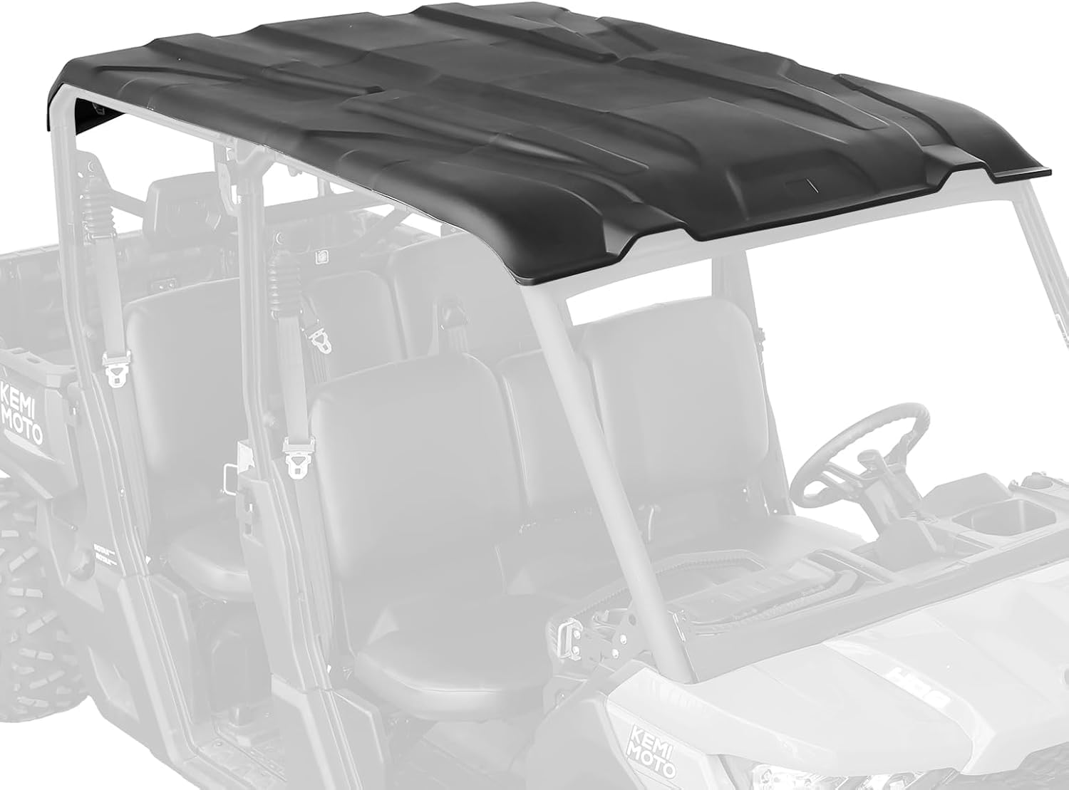 KEMIMOTO 4 Pieces Sport Hard Roof Top Compatible with Can Am Defender MAX, Combination Roof Top Sun Visor Compatible with Defender MAX HD7 HD8 HD9 HD10 2016-2026 Accessories(Replace #715003038)