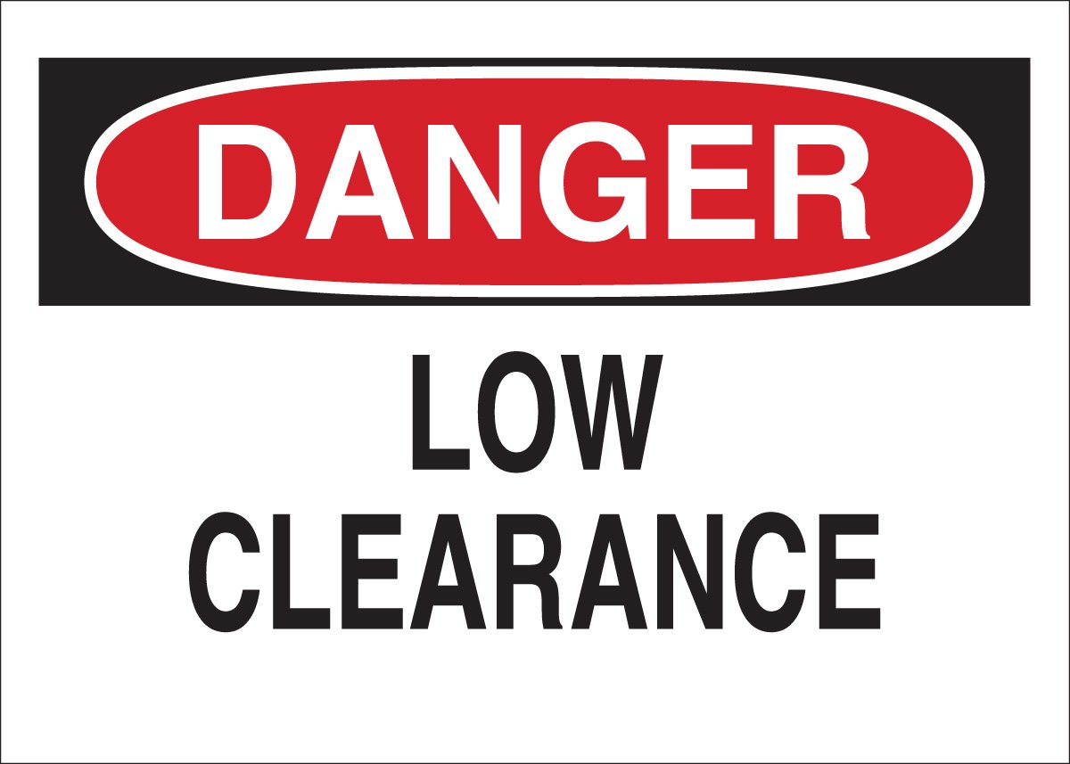 Panneau signalisation Low Clearance Brady 73415 pour zone basse - 2