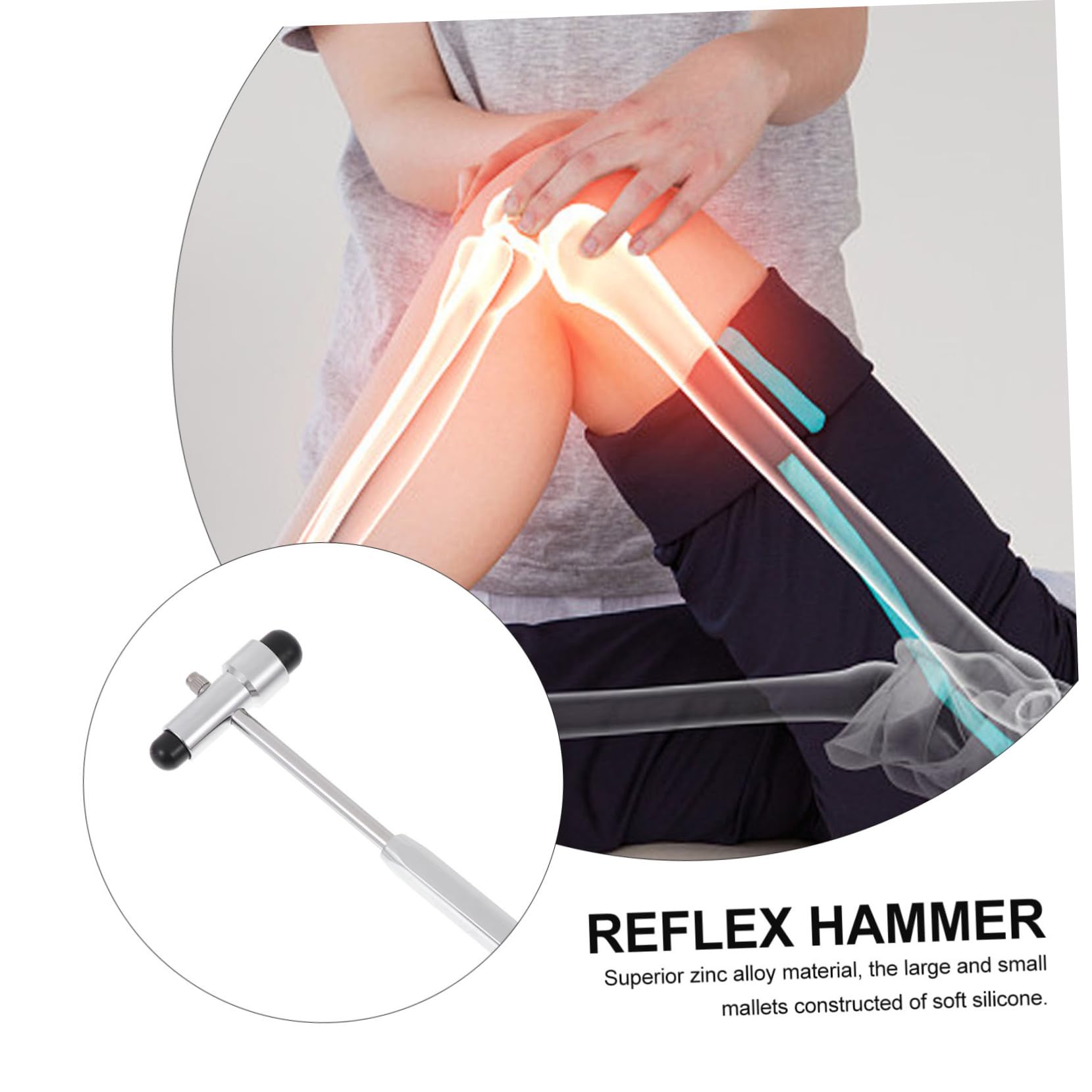 Cabilock 4 Piezas Martillo Neurológico Profesional con Aguja y Pincel Herramienta Médica Ergonómica para Reflexos Cutáneos y Tendinosos para Exámenes Clínicos y Pruebas de Sensibilidad
