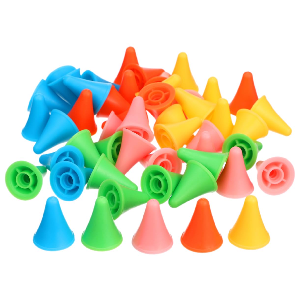HOMSFOU 2 Set Protezione della Protettivo Cappucci Colorati degli Aghi Punto Parte Dell'ago per Cucire Coperture per Punti Piccoli Dell'ago 100 Pezzi * 2