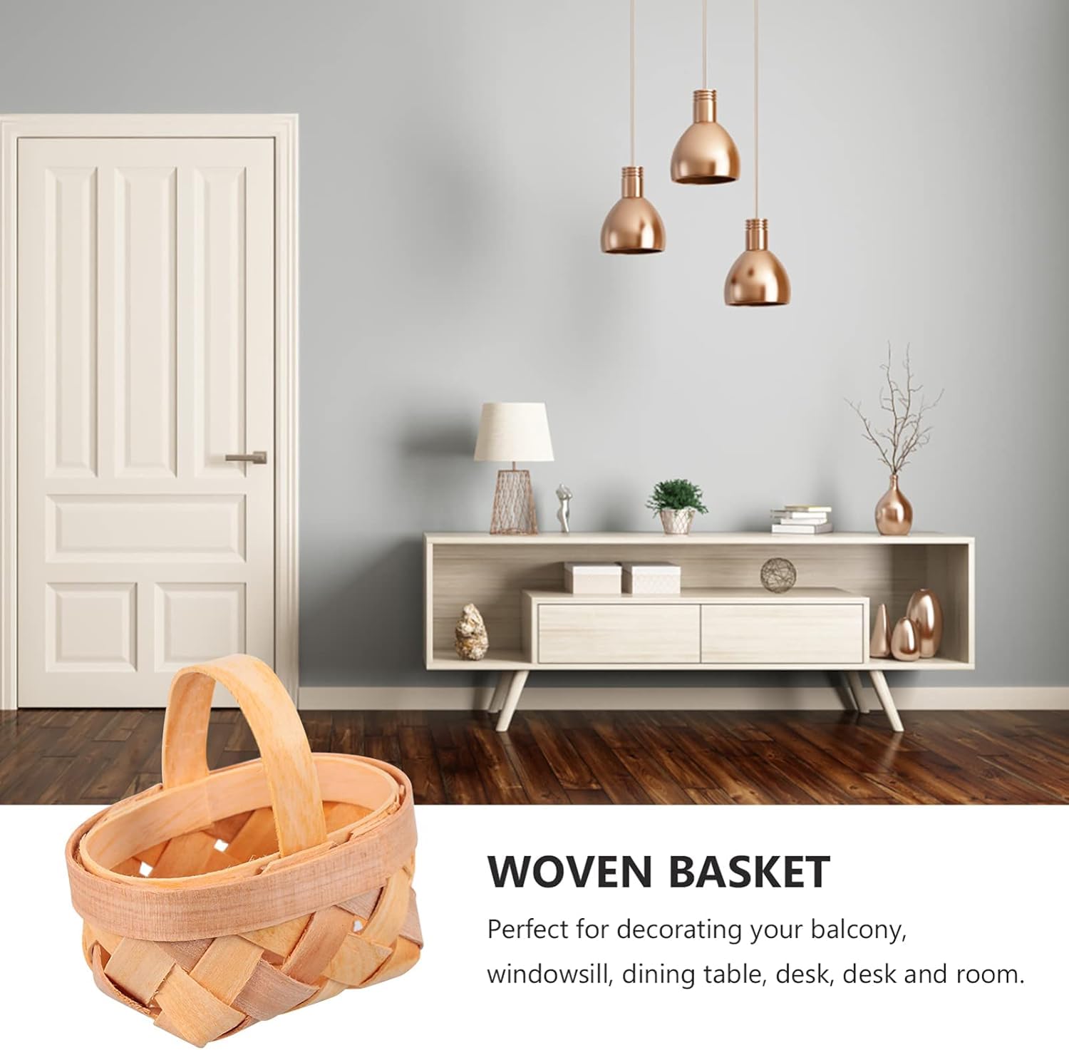 36 Stück gewebte Mini-Körbe mit Griffen, Bauernhaus, kleiner Korb, Hochzeitskörbe, Aufbewahrungskorb für Hochzeit, Party, Gastgeschenke, Baumdekoration, Basteln, Holz