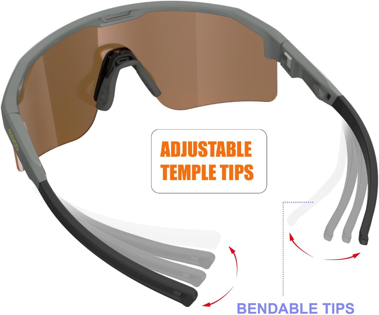 Eazyrun Kids Polarized Sports Sunglasses for Age 8-12 Youth Baseball Softball Cycling Glasses UV Protection for Boy Girl