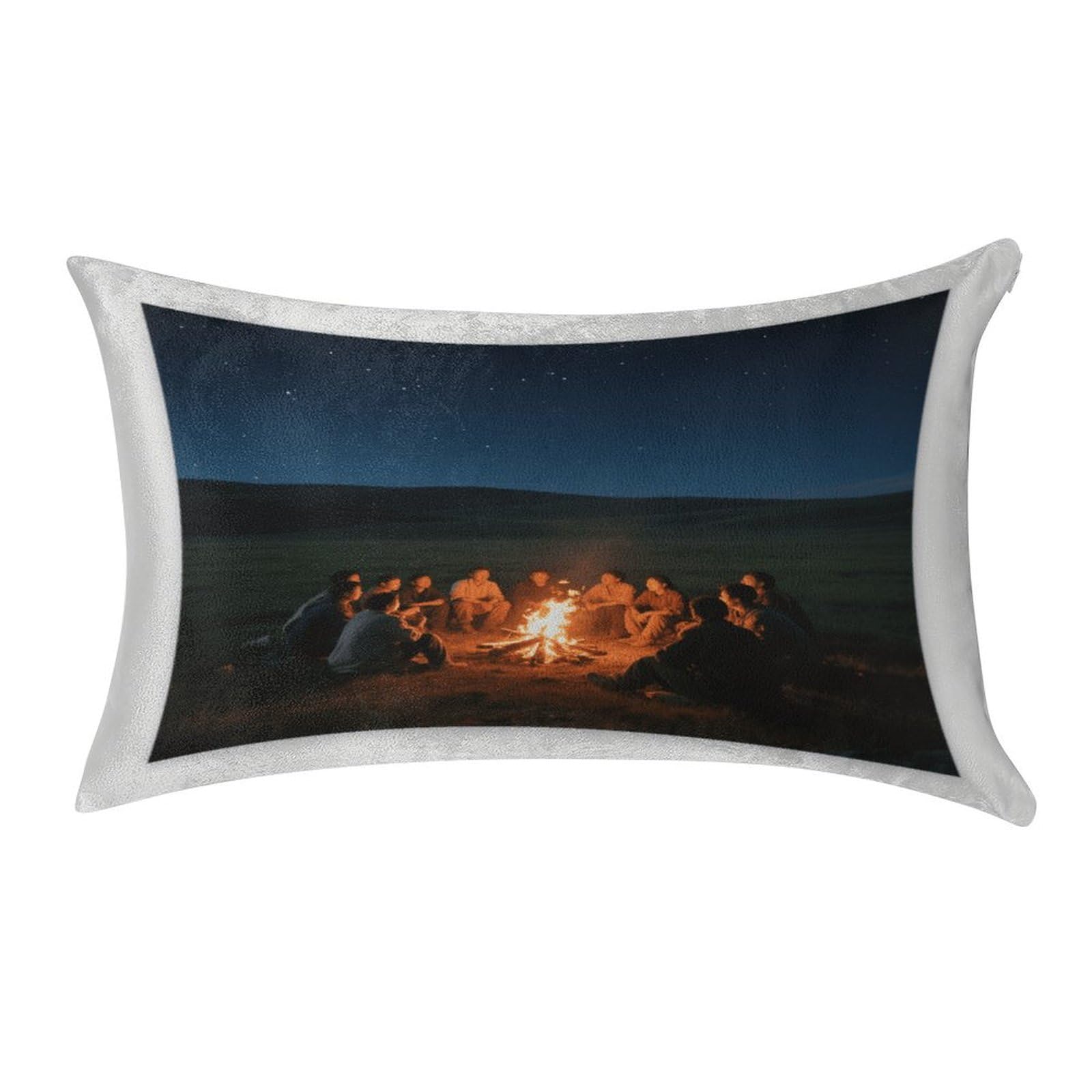 Fekiloot Style Grassland Starry Sky Bonfire Pillow Covers Home Decor Pillow Cases