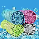 【KEINE CHEMIKALIEN 】Umweltfreundliches und Chemikalien-freies Handtuch, sehr angenehm am Körper. Material:100% anti - bakteriellen und nicht irritierend Kühlen-Stoff