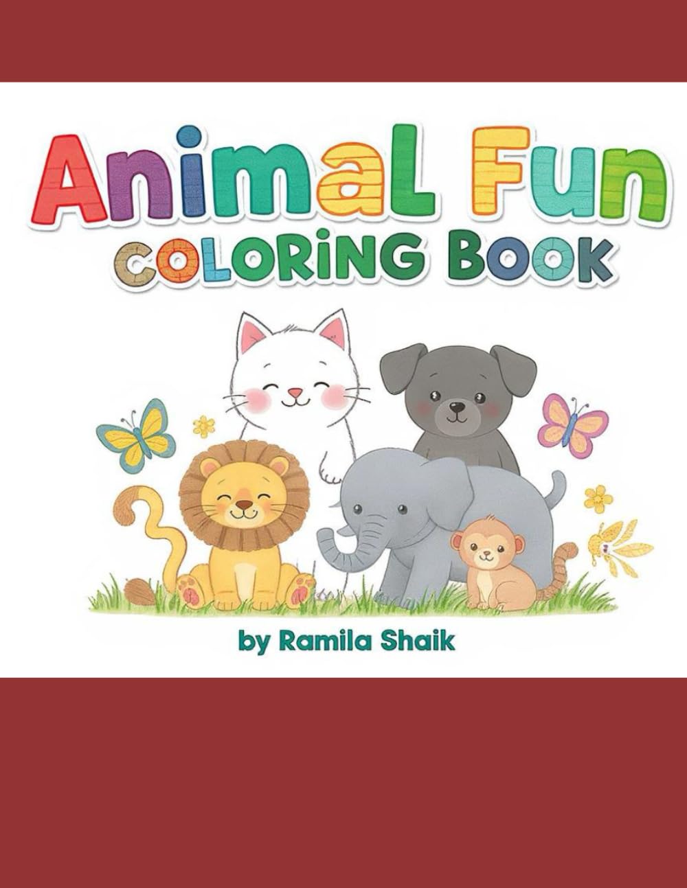 Animal Fun Coloring Book: Simple & Fun Coloring Pages for Little Hands