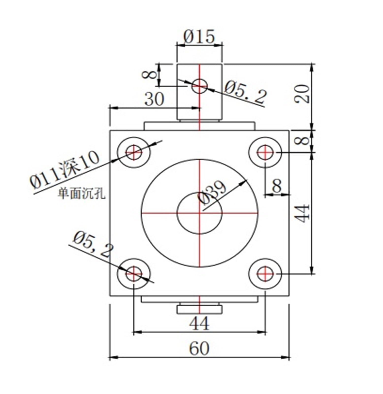 Reductor de Engranajes de dirección en ángulo， Caja de dirección de ángulo Recto Vertical de 90 Grados, Eje de 15 mm/20 mm, 1,5 m, 20 Dientes