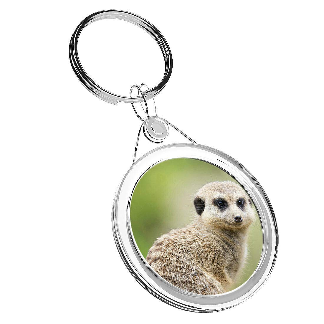 Destination Vinyl Keyrings Unisex Kids Multi 1 X Meerkat Animal Zoo Mongoose - Keyring Ir02 Mum Dad Kids Birthday #8554