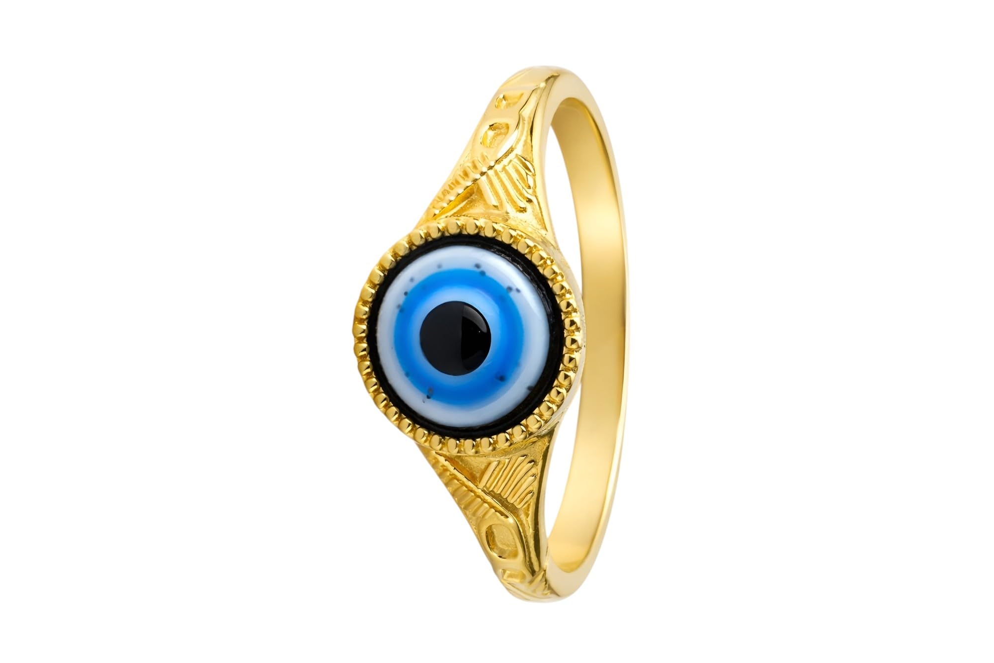 Gold Plated Evil Eye Ring for Women & Girls | Adjustable Nazar Protection | Trendy Fashion Jewellery | Anti Tarnish Jewellery | Stylish Lucky Charm Ring-picture-27