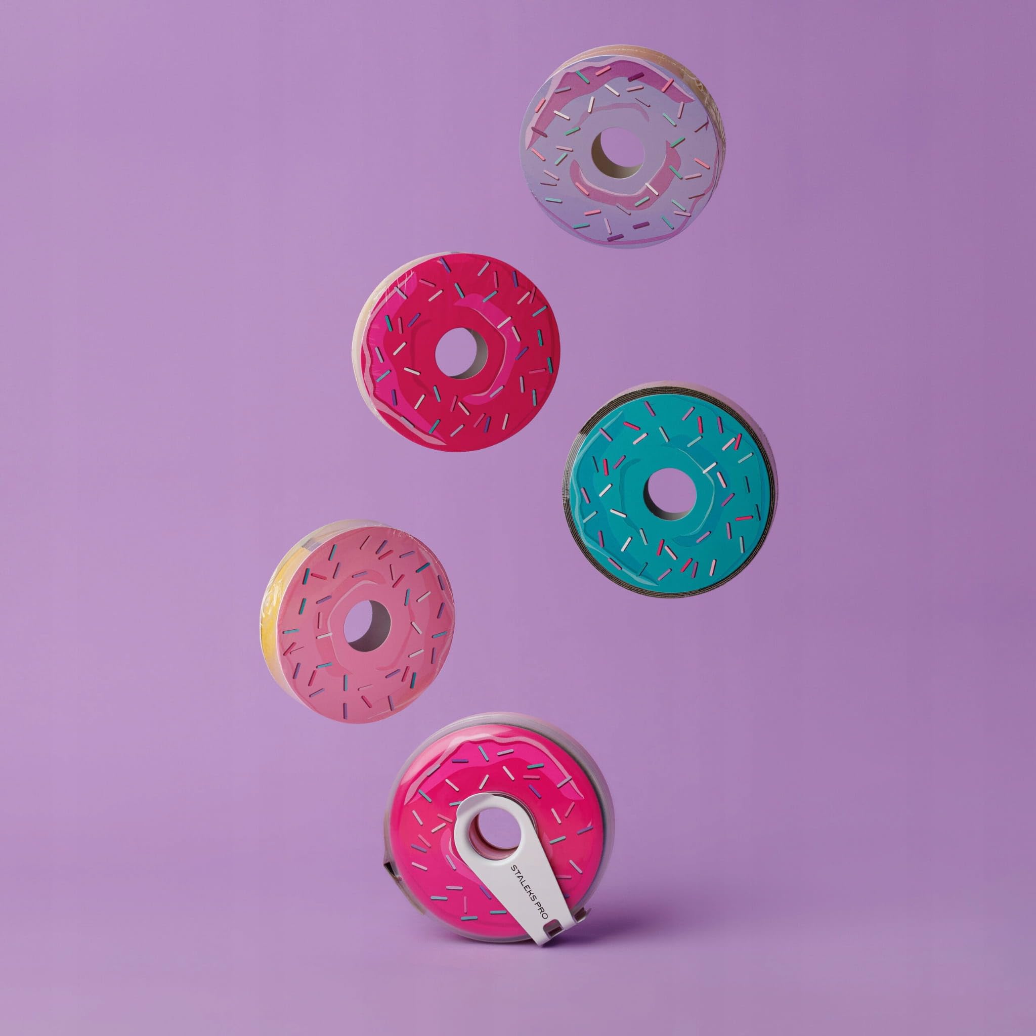 STALEKS PRO BOBBINAIL Dona mit Einweg-Nachfüllpack für Papmam Expert ATC Donut Feilenspender 6mts (Donuts Grano 100)