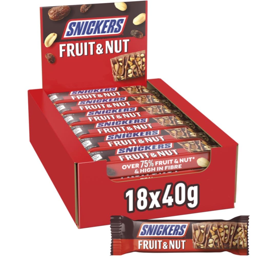 Fruit & Nut Milk Chocolate Bars, 18 x 40g, Bulk Chocolate Box, Ideal for Gift, Snacks or Hamper