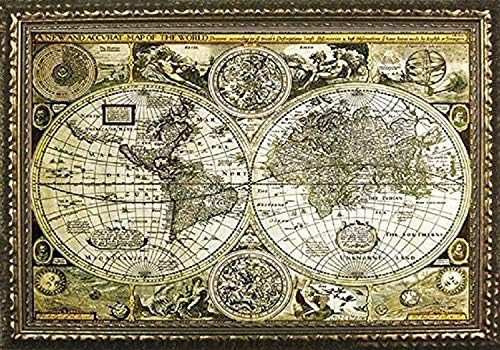 Antique World Map Framed Amazon.com: Buyartforless Work Historical World Map Antique Globes 1626  36X24 Art Print Poster Vintage Style Gold-Bronze Frame: Posters & Prints