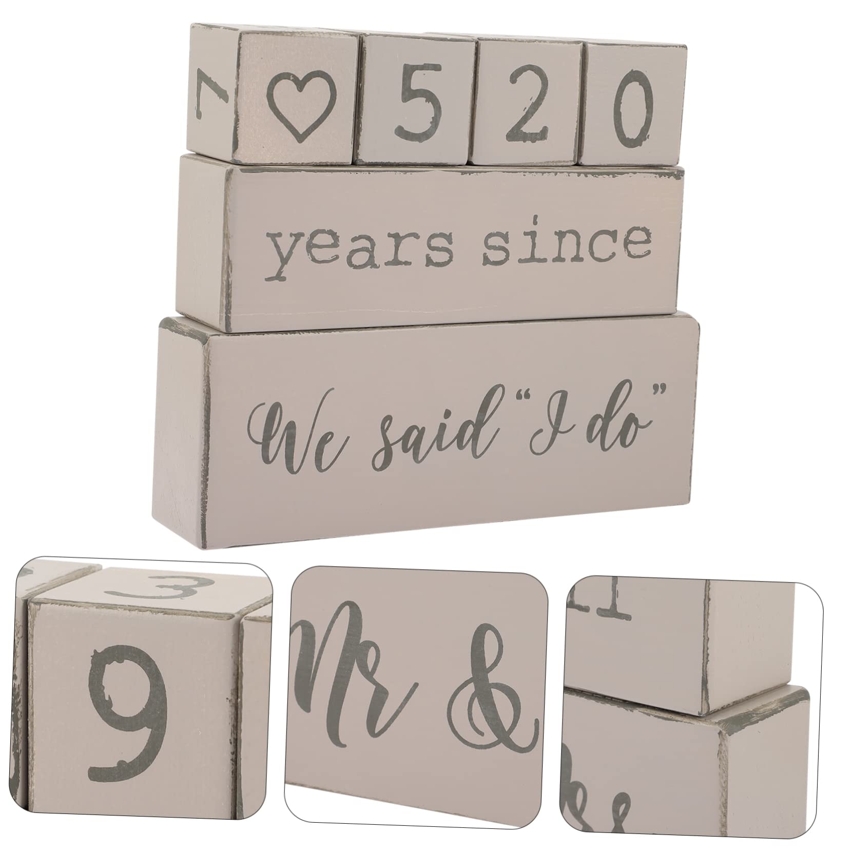 SHOWERORO Blocchi Di Legno Per Matrimonio Calendario Giornaliero Per Evento Speciale Regali Di Fidanzamento