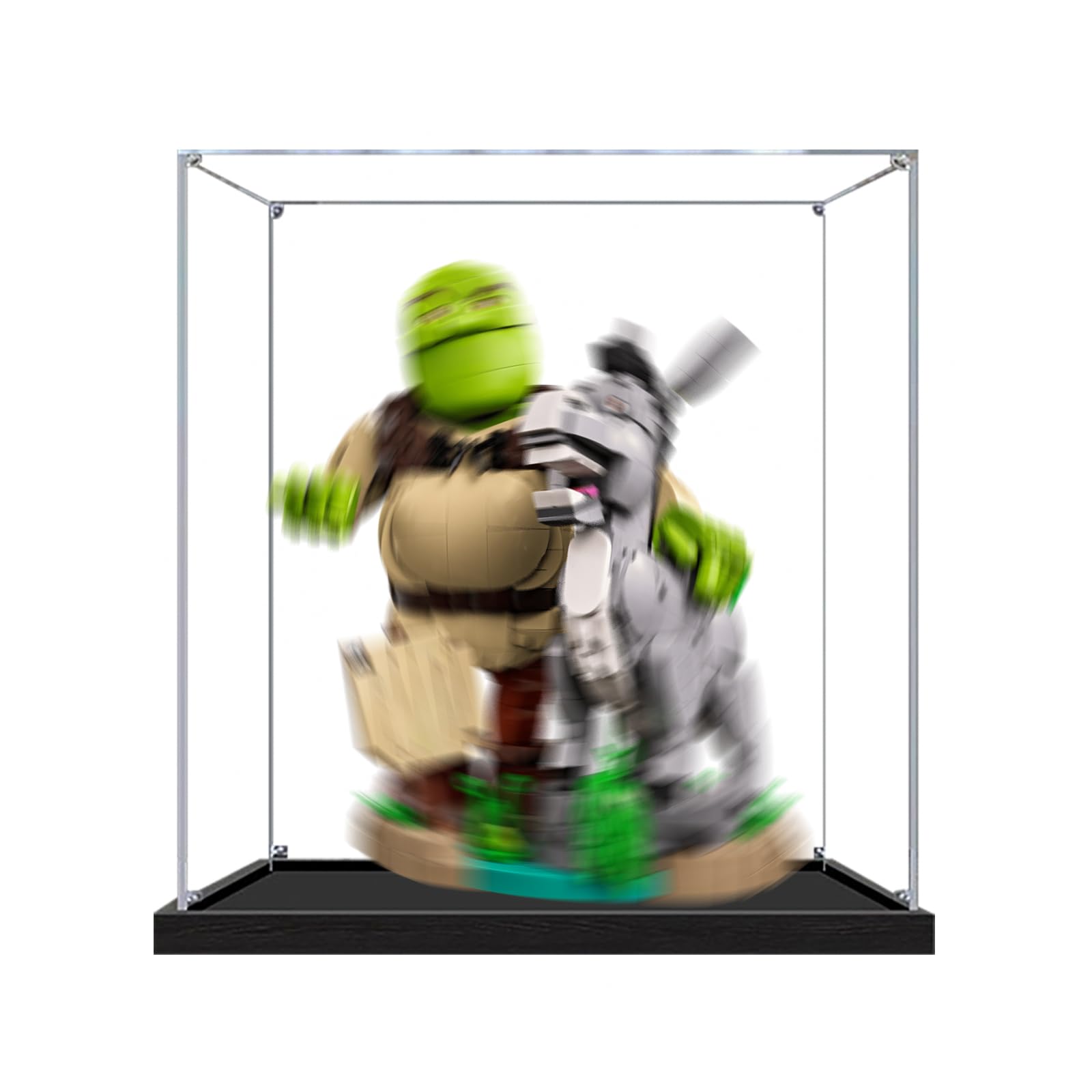 Acrylic Display Box Compatible with Lego 72423 Shrek, Donkey & Puss in Boots, Transparent Dustproof Storage Box (Model Not Included) (3MM Clear)