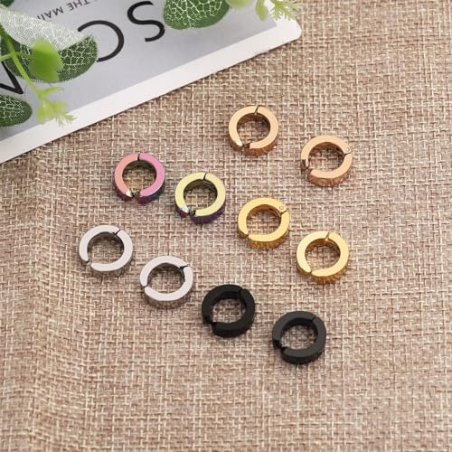 Image of NEWITIN 15 Pairs Magnetic Stud Earrings for Men Stainless Steel Magnetic Earrings Men Clip on Earrings Non Piercing Cross Earrings Unisex CZ Hoop Dangle Magnetic Earrings for Men Women