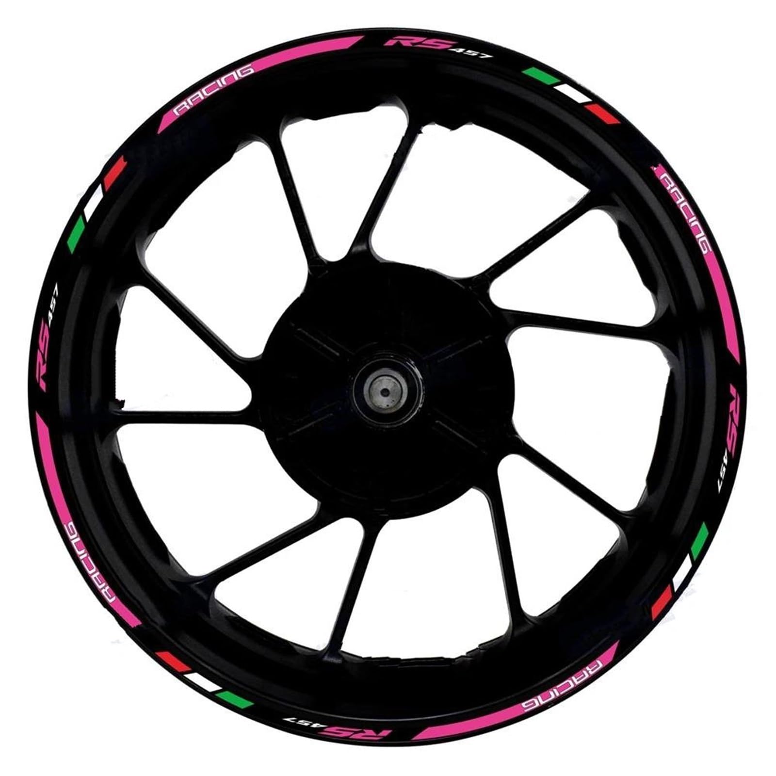 Motorcycle Wheel Sticker Decals Waterproof 17 Inch Rim Strip Tape for RS457 RS 457(Color5)