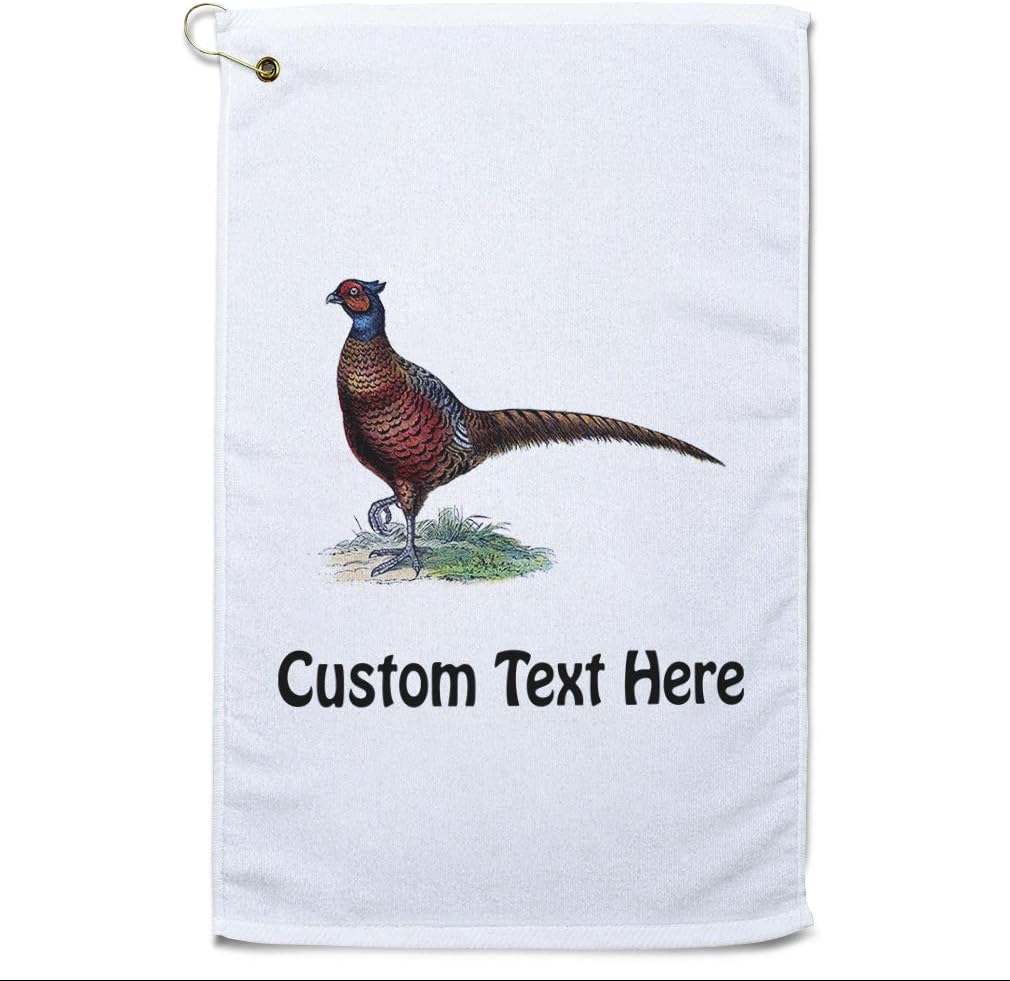 Style In Print Golf Towel Pheasant Vintage Look Animals Birds Cotton Bag Accessories