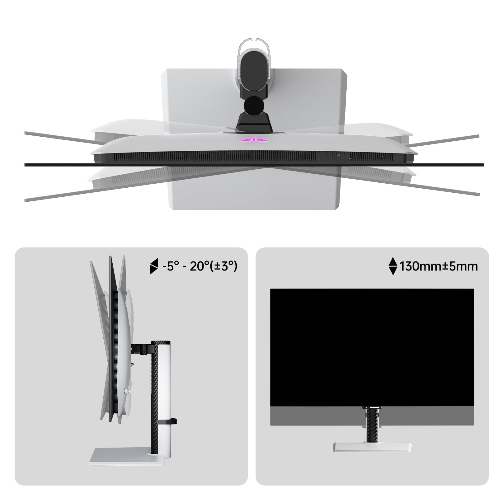 KTC Ecran OLED 4K 32 Pouces, Ecran PC Gamer Double Mode 4K@240Hz / 1080P@480HZ, Temps de réponse de 0,03 ms, FreeSync/G-Sync, HDR Ture Black 400, HDMI 2.1, DP 1.4, USB C 65W, 3 x USB A 3.0, KVM