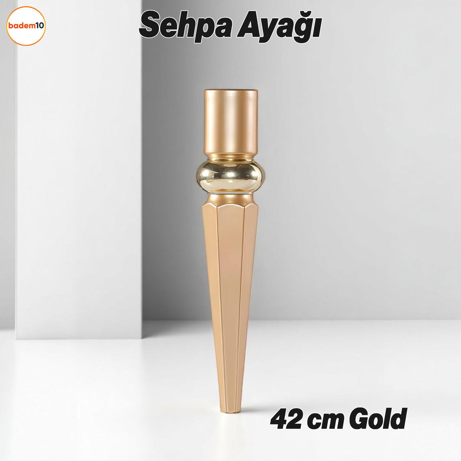 Elips Sehpa Ayağı 42 cm Plastik Gold Altın Masa Ayak Mutfak Sehpası Yemek Masası Mobilya Ayakları