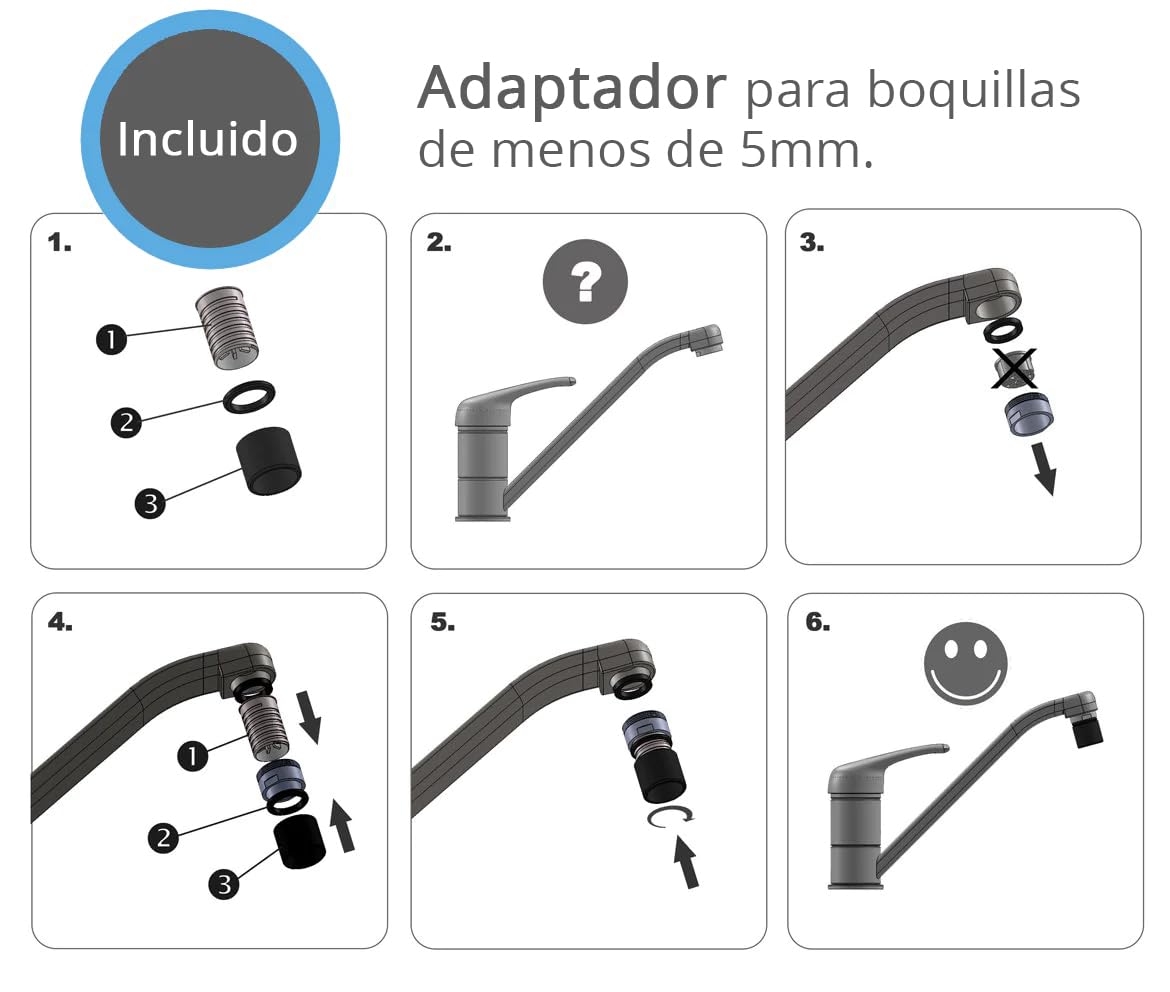 Lata filtrante DROPSON - Filtro de agua para grifo, membrana de microfiltración 100% natural, 300 litros de agua filtrada, monitorizable con smartphone, llena una jarra de 1L en 1 min.