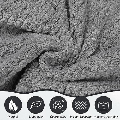 Image of Tigeen 12 Pcs Spa Robe for Women Waffle Spa Wraps with Pocket Adjustable Closure Lightweight Towel Wraps for Bath Shower (Gray, M)