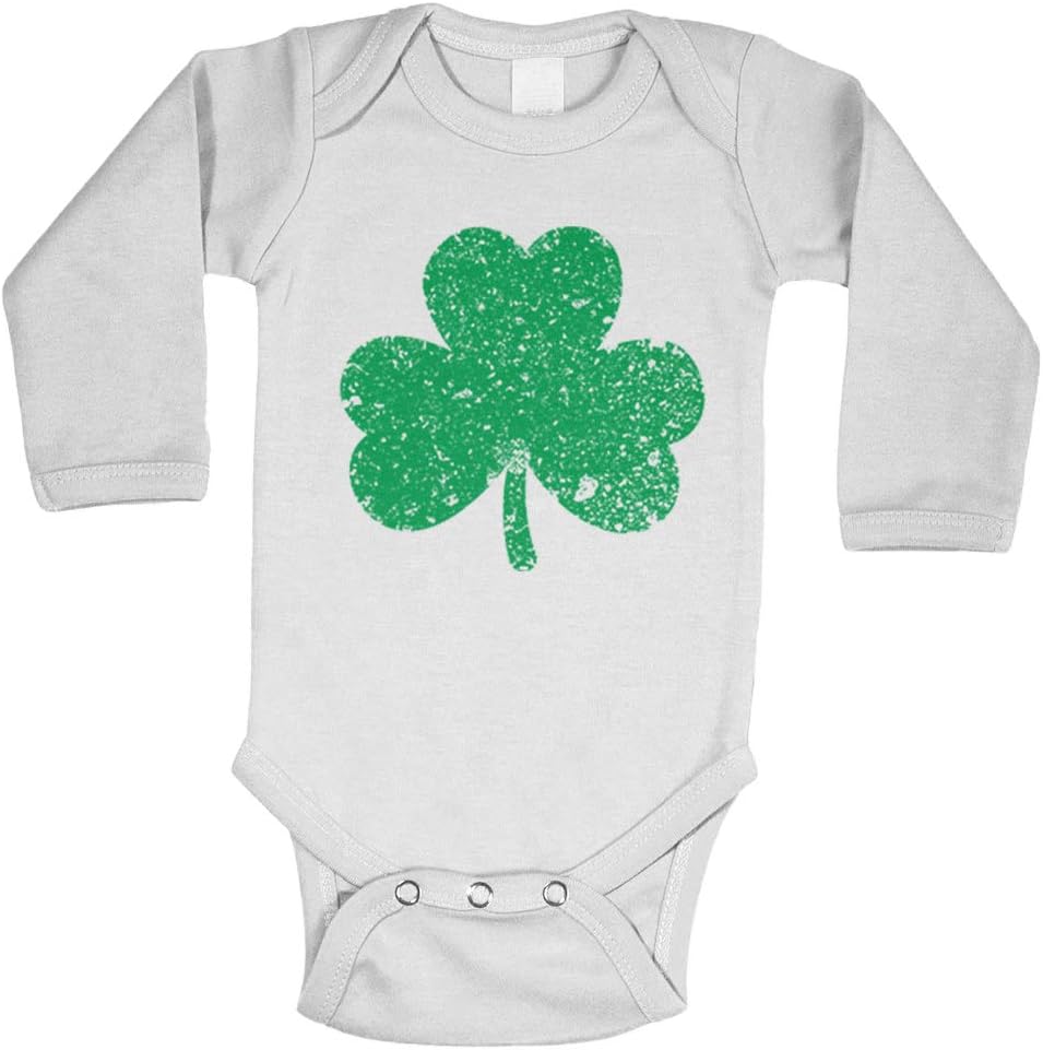 Tcombo Distressed Green Shamrock - Irish Bodysuit