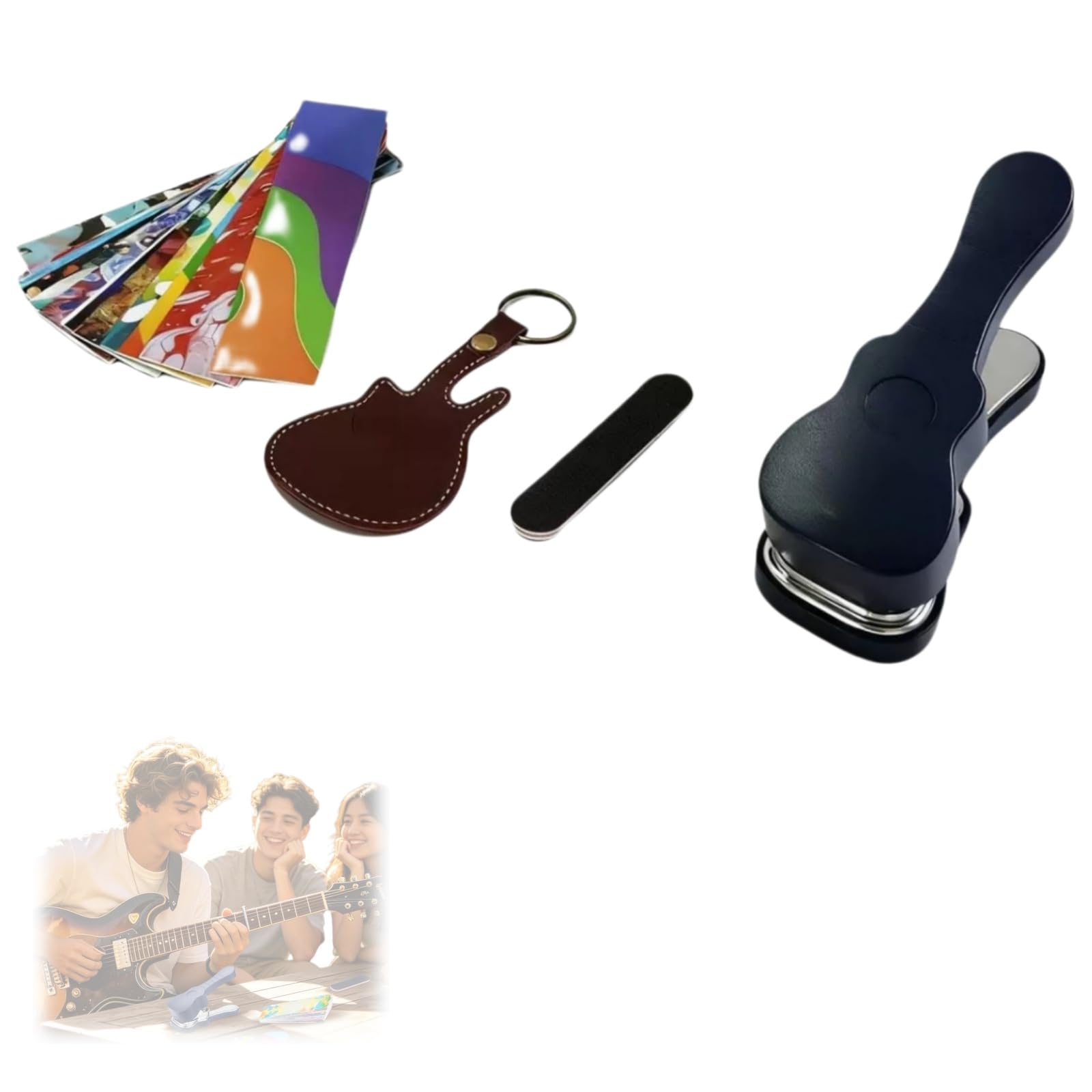 Fabricador De Púas para Guitarra | Kit De Herramientas Artísticas Coloridas Y Geniales,Punzón para Púas De Guitarra - para Músicos Jóvenes Artistas Y Regalos Creativos (3PCS)
