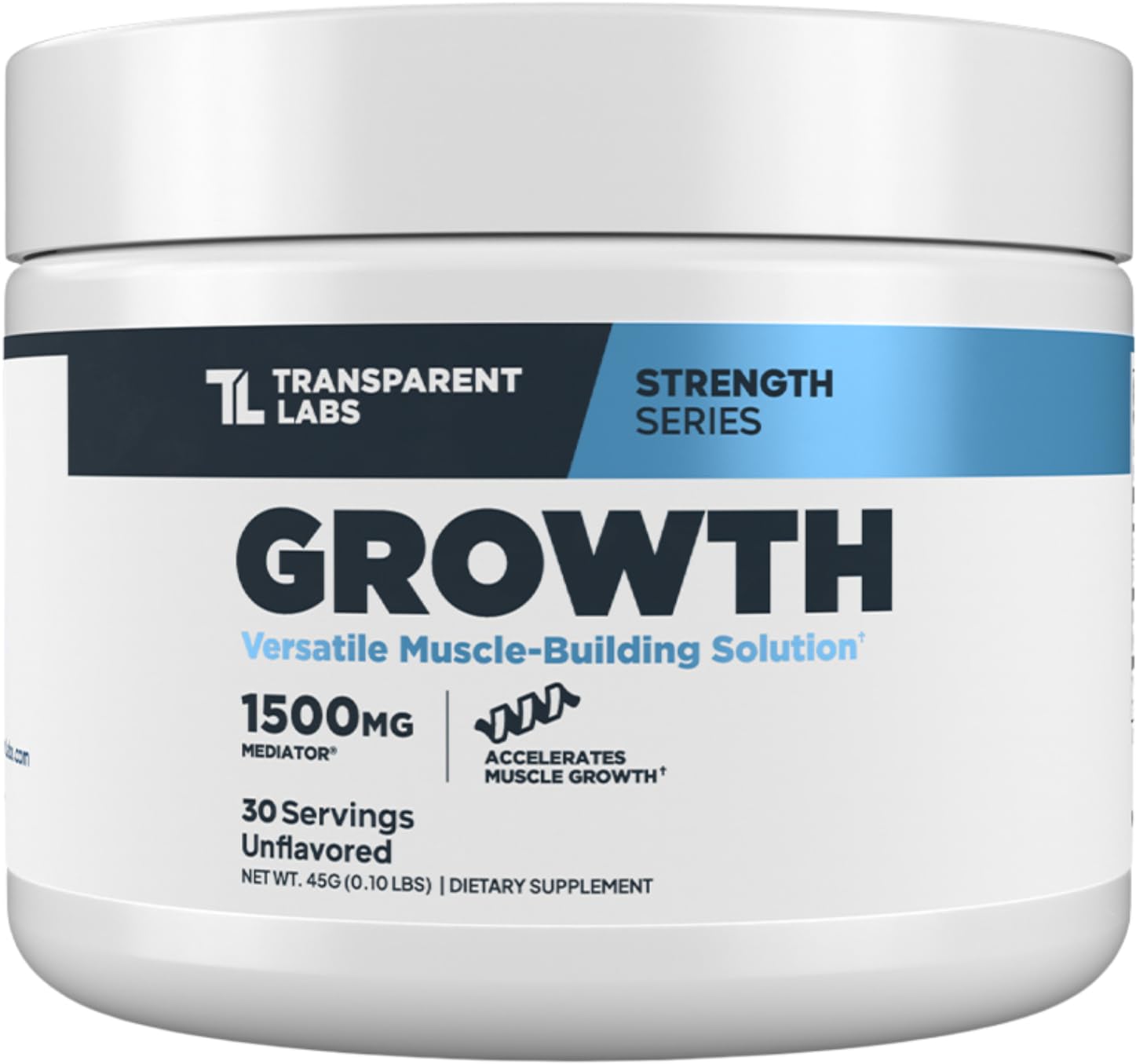 Transparent Labs Growth Powder Patented Mediator - 30 Servings, Unflavored