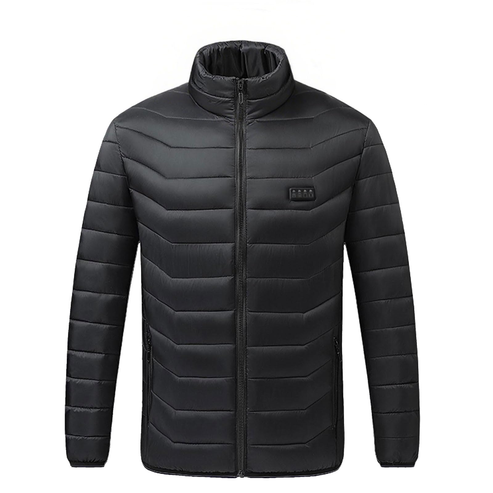 Veste Chauffant Homme Femme Doudoune Chauffante avec 15 Zones et 4 contrôles, Interface USB, Hiver Imperméable Chaud Manteau Sans Capuche Sweater Vêtements pour Ski Pêche Randonnée Plein Air