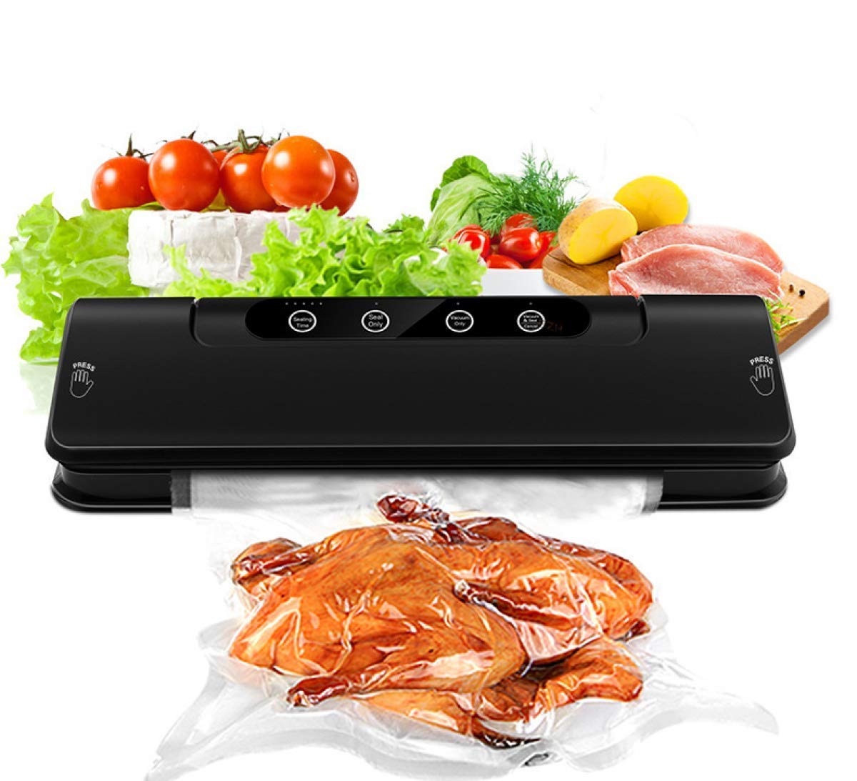Confezionatrice sottovuoto Macchina per sigillare Alimenti Completamente Automatica Confezione in plastica per balle Macchina per conservare Il Fresco con modalità di umidità secca