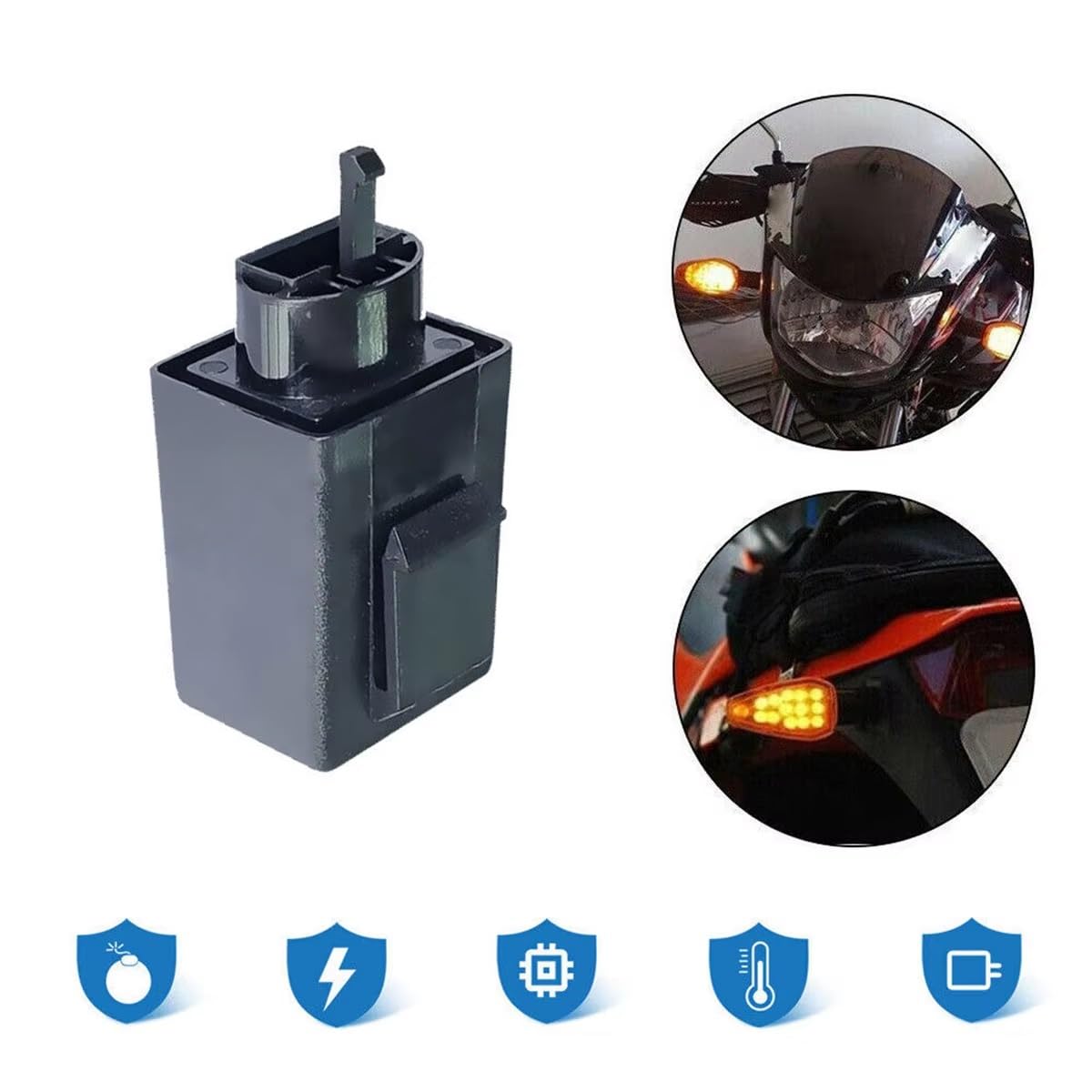 2 Uds 3 Pines 12V Relé Intermitente De Motocicleta Electrónico Luz Señal Giro Relés Intermitentes Interruptor