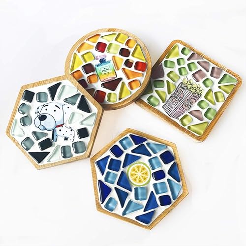 Miniatura 3 de twelves Base de posavasos de bambú para manualidades, suministros de mosaico de bricolaje para adultos, niños, regalo de cumpleaños de inauguración