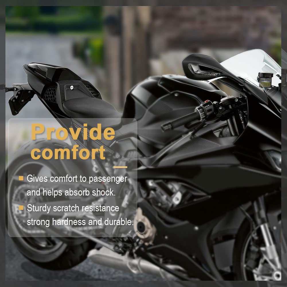 Motorcycle Rear Seat Cowl Motorcycle Rear Passenger Cowl Seat Back Cover Fairing Part For BMW S1000RR S 1000 RR 2015-2018 S1000R 2009-2014 Fairing Tail Cover (Color : WHITE - View #5