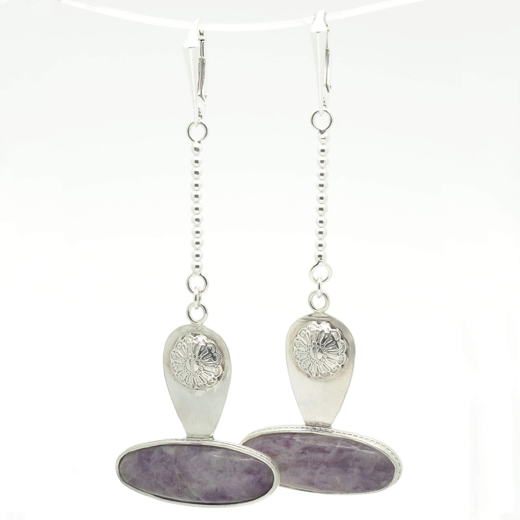 Pendientes Fluorita y Plata 925